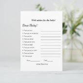 Minimalistische goede wensen voor het baby shower kaart (Staand voorkant)