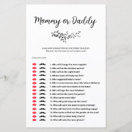 Minimalistische gok wie zei het mama of papa spel