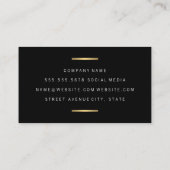 Minimalistische Gold Bar-accessoire Visitekaartje (Achterkant)