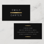 Minimalistische Gold Bar-accessoire Visitekaartje (Voorkant / Achterkant)