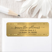 Minimalistische Gold Black Typography Referral Kaa Etiket (Insitu)