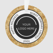 Minimalistische Gold Company Logo en naam Ornament (voorkant)