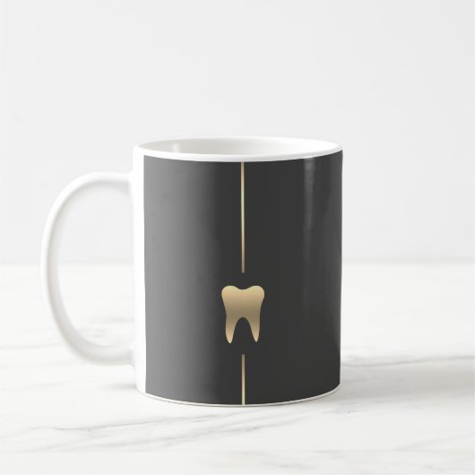 Minimalistische Gold Dental Coffee-Mok Koffiemok (Links)