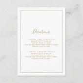 Minimalistische Gold Direction Enclosure Kaart (Voorkant)