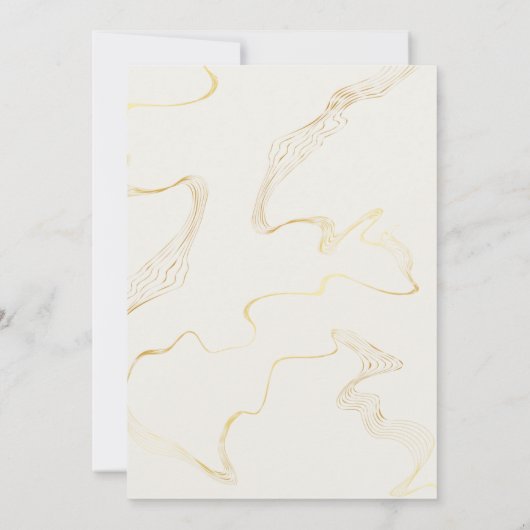 Minimalistische Gold Foil Bewaar de datum | elegan Kaart (Achterkant)