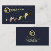 Minimalistische Gold Investment Graph Financial Ad Visitekaartje (Voorkant / Achterkant)