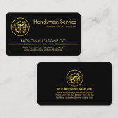 Minimalistische Gold Line Building-services Visitekaartje (Voorkant / Achterkant)