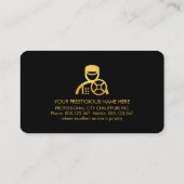Minimalistische Gold Line Chauffeursservice Visitekaartje (Achterkant)
