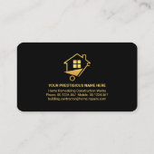 Minimalistische Gold Line Home Reparatie Visitekaartje (Achterkant)