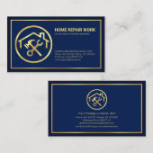 Minimalistische Gold Line Lijst Home Renovation Visitekaartje (Voorkant / Achterkant)