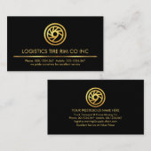 Minimalistische Gold Line Supply Chain Visitekaartje (Voorkant / Achterkant)