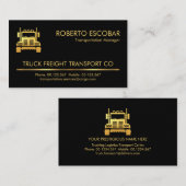 Minimalistische Gold Line Trucking Visitekaartje (Voorkant / Achterkant)