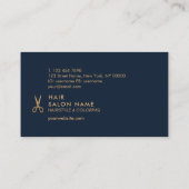 Minimalistische Gold Scissors Hair Stylist Loyalty Visitekaartje (Achterkant)
