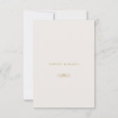 Minimalistische Gold Wedding Details Enclosure Kaa Kaart (Achterkant)