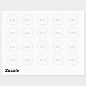 Minimalistische Gold Welcome Baby shower Sticker (Vel)