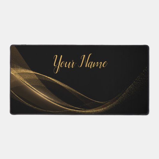 Minimalistische Golden Dust Glitter Abstract Strom Bureaumat (Voorkant)