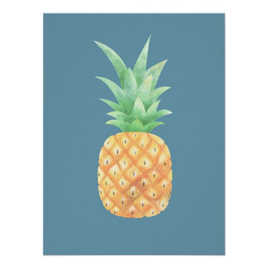 Minimalistische Golden Pineappel Perfect Poster (Voorkant)