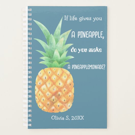 Minimalistische Golden Pineappel Planner (Voorkant)