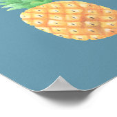 Minimalistische Golden Pineappel Poster (Hoek)