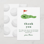 Minimalistische Golf Bedankkaart (Voorkant / Achterkant)