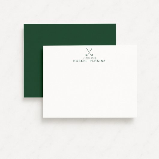 Minimalistische golf groene briefkaart