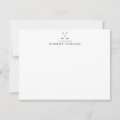Minimalistische golf groene briefkaart (Voorkant)