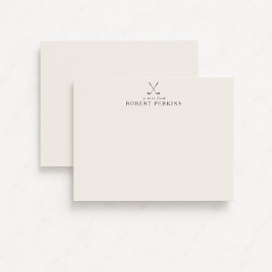 Minimalistische Golf logo Ivoor Kantoorbriefkaart Kaart
