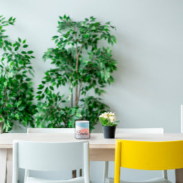 Minimalistische golf pastelblauw koraal met naam koffiemok