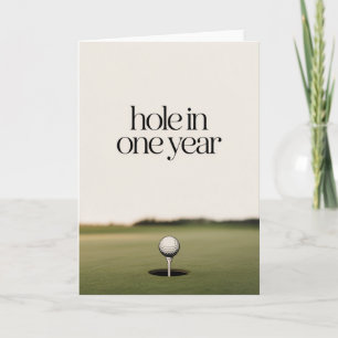 Minimalistische golf verjaardagskaart voor mannen kaart