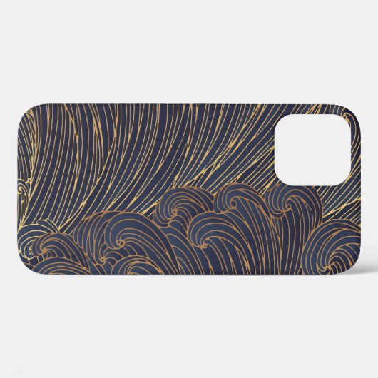 Minimalistische golven, berglijnkunst. Case-Mate iPhone case (Achterkant (horizontaal))