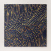 Minimalistische golven, berglijnkunst. legpuzzel (Verticaal)