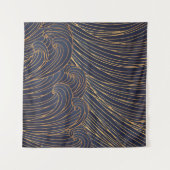 Minimalistische golven, berglijnkunst. wandkleed (Voorkant (horizontaal))
