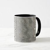 Minimalistische golven koffie Mok (Voorkant rechts)