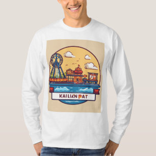 Minimalistische golven: watervermaak t-shirt