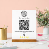 Minimalistische Google Reviewen Business QR-code Acryl Bord (Huwelijk)