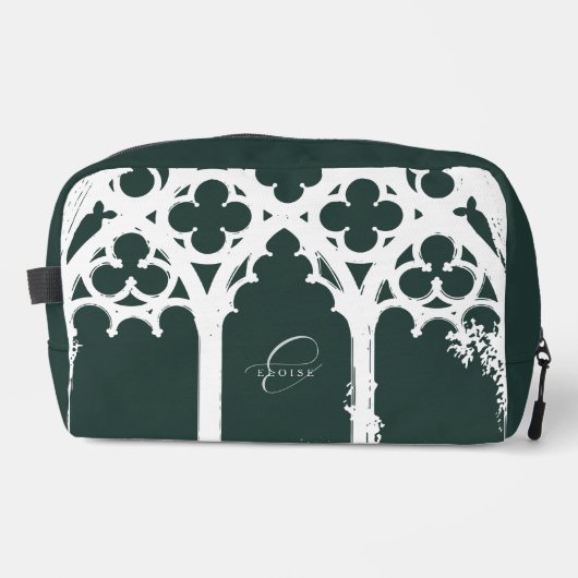 Minimalistische gotische raamkalligrafie ftalo gro toilettasje (Voorkant)