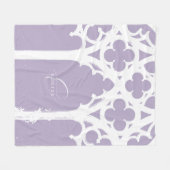 Minimalistische gotische raamkalligrafie lavendel fleece deken (Voorkant (Horizontaal))