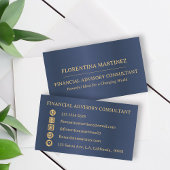 Minimalistische Goud en Blauw moderne professional Visitekaartje