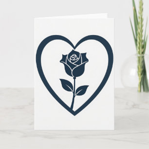 Minimalistische Goud Folie Hart Roos Kaart
