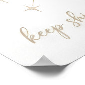 Minimalistische Goud "Keep Shining" Sterrenconstel Poster (Hoek)