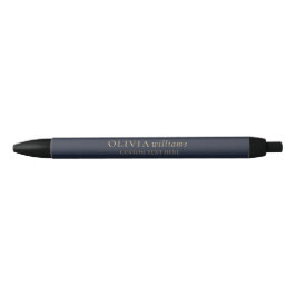 Minimalistische goud Navyblauw Eenvoudig Professio Zwarte Inkt Pen