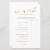 Minimalistische Goud Raad wie mama of papa Game (Voorkant / Achterkant)