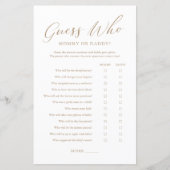 Minimalistische Goud Raad wie mama of papa Game (Voorkant)