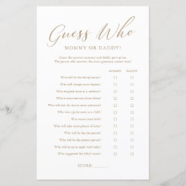 Minimalistische Goud Raad wie mama of papa Game