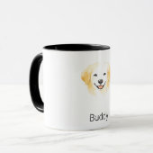 Minimalistische Goud Retriever Hond Aangepaste Naa Mok (Voorkant links)