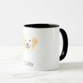 Minimalistische Goud Retriever Hond Aangepaste Naa Mok (Voorkant rechts)