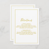 Minimalistische goud richtingen kaart (Voorkant / Achterkant)