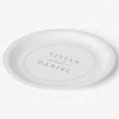 Minimalistische goudbeker papieren bordje (Gekanteld)