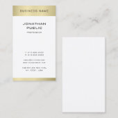 Minimalistische goudblik in de moderne tijd visitekaartje (Voorkant / Achterkant)
