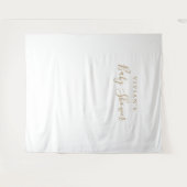 Minimalistische gouden baby shower foto prop achte wandkleed (Voorkant (horizontaal))